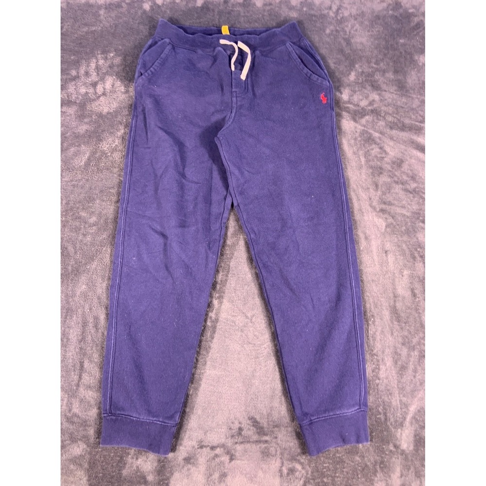 Polo Ralph Lauren Boys Pants L Blue Drawstring Elastic Waistband